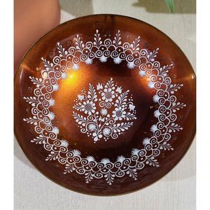 Vintage Handmade Brimmer Email Austria Trinket‎ Dish